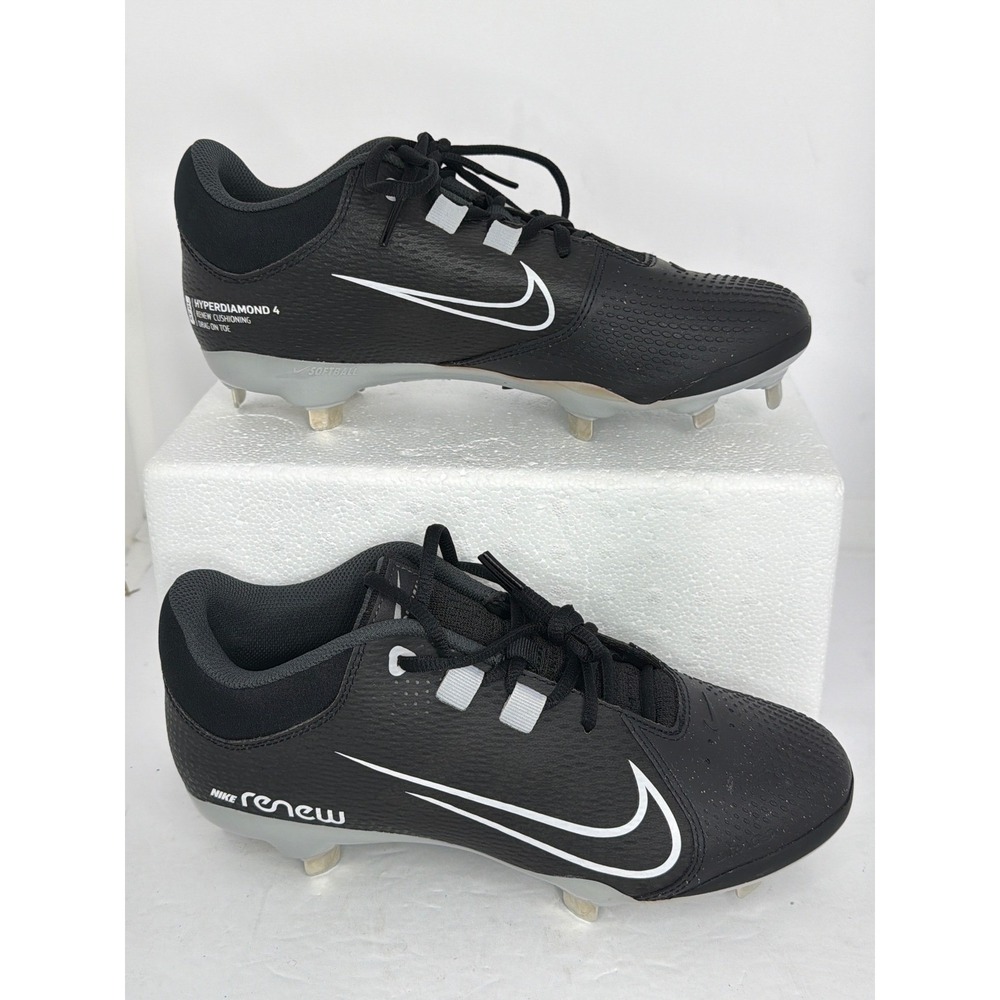 NWOT Nike Hyperdiamond 4 Pro‎ Softball Cleats Black White CZ5920-010 Womens 8